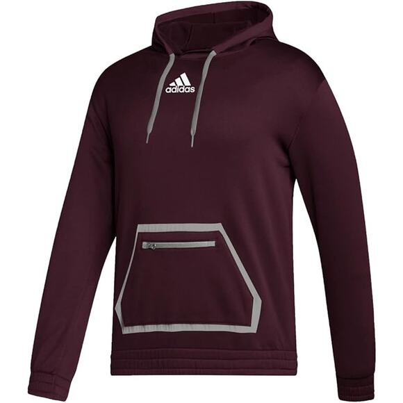 NWT adidas Mens  Team Issue Pullover Hoodie, maroon-SZ  S - Picture 1 of 2